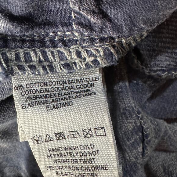 Free People SZ 29 Cropped Corduroy Pants Mid-Rise Zip-Fly Pockets Gray Washed - Picture 8 of 9